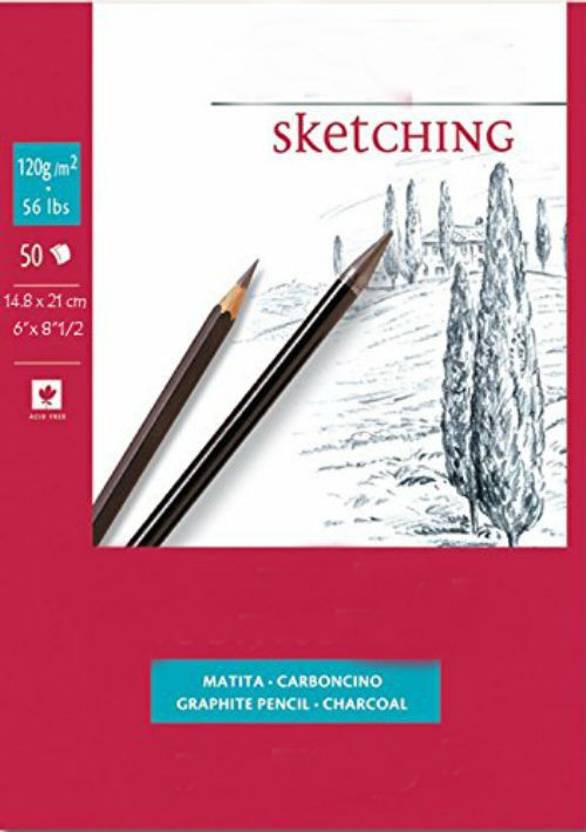 Shrih 120 GSM A5 Sketch Pad White, 50 Sheets