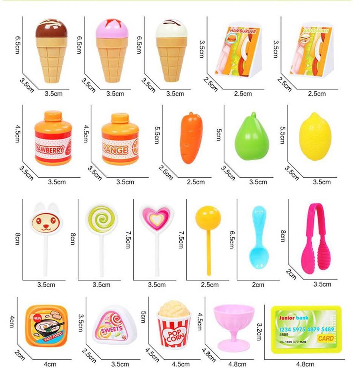 Children Mini Supermarket Playset Pretend Shopping Market Play Stand Groceries Toy with Light and Sound Effects Early Education Intelligence Develop for kids Girl Gifts — photo 3