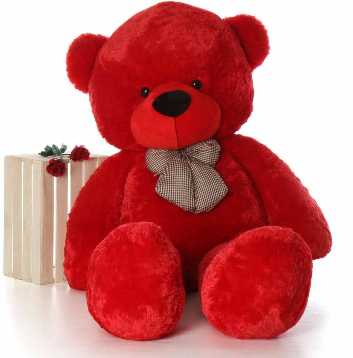 RTN Very Soft Feel Toy Plush Toys 5 Feet Teddy Bears For Girls For Kids And For Gift Color-Red - 60 inch
