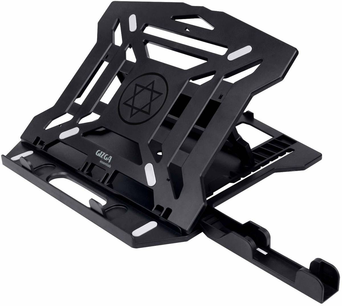 Portable upto 15.6-Inch Laptops Notebook MacBook Air Pro with Mobile Holder Portable Laptop Stand with Mobile Holder for All sizes upto 12-15.6 Inch Laptops Plastic Laptop Stand with Adjustable Height Compatible with Universal Laptops