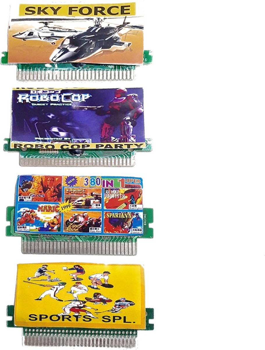 PTCMart tv video game cassettess like sky force/ robocop/ 380 in 1/ sports spl…. 8 bit Gaming Accessory Kit