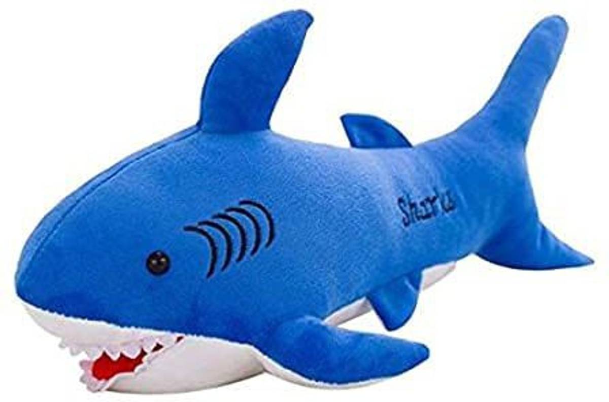Attractive Blue Shark Soft Toys for Kids, Girls & Children Playing Shark in Size of 35 cm Long - 35 cm