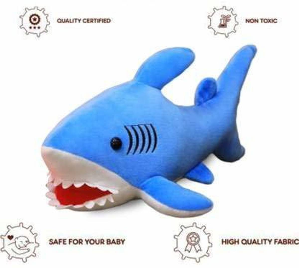 Attractive Blue Shark Soft Toys for Kids, Girls & Children Playing Shark in Size of 35 cm Long  - 35 cm — photo 2