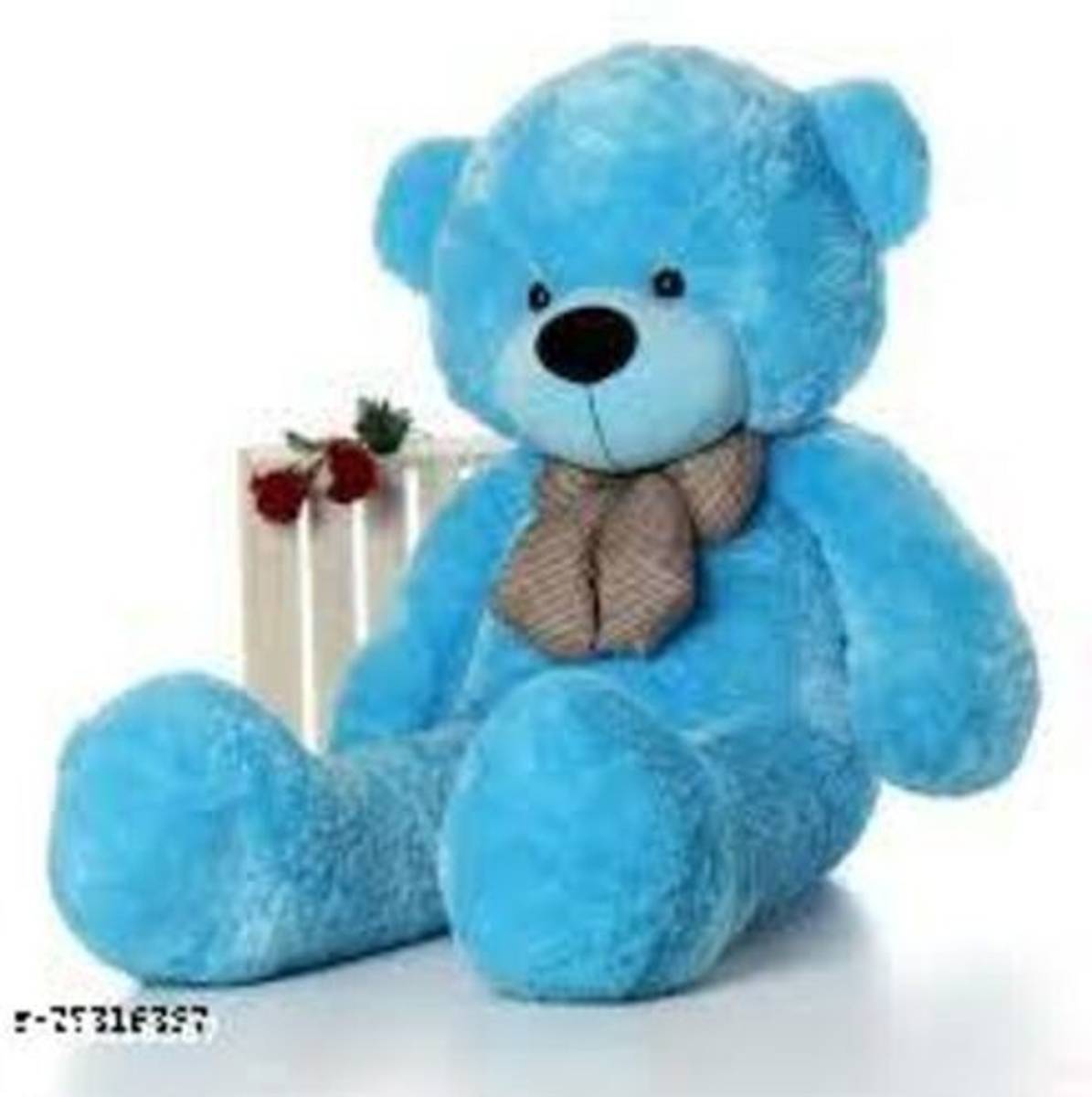RIDDHI TOYS 3 Feet Soft Teddy Bear For Bears Huggable/Loveable/Valentine For Someone Special 91cm (blue) - 91 cm