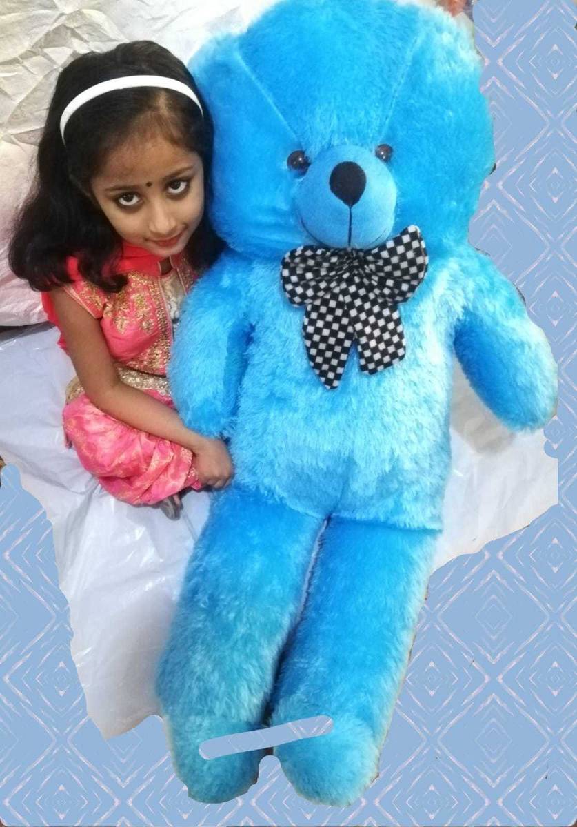 RIDDHI TOYS 3 Feet Soft Teddy Bear For Bears Huggable/Loveable/Valentine For Someone Special 91cm (blue) - 91 cm — photo 2