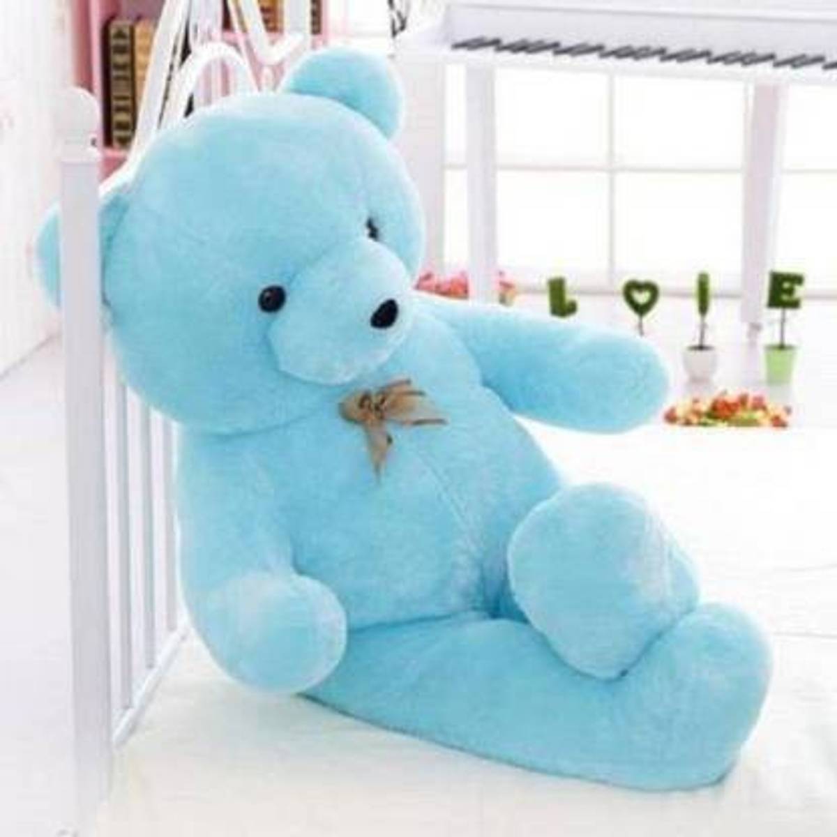 Pocketfriendly 3 ft blue taddy cute and smilly - 79 cm