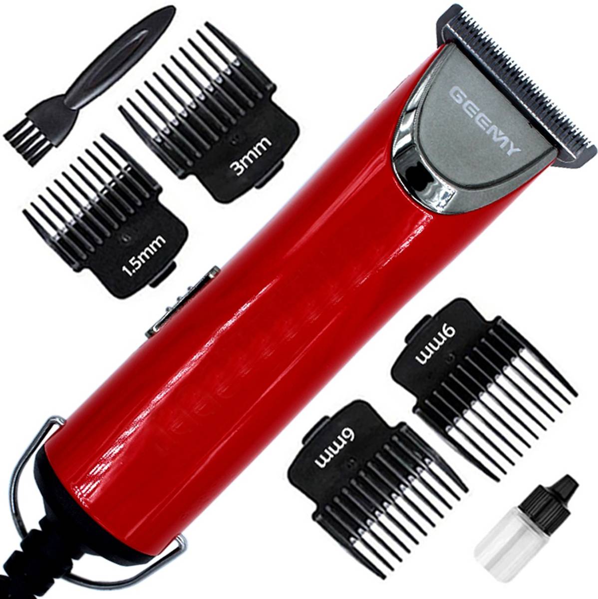 QGS Waterproof Professional Beard Mustache Trimmer Corded Electric Hair Clipper 850 Fully Waterproof Body Groomer 0 min Runtime 4 Length Settings