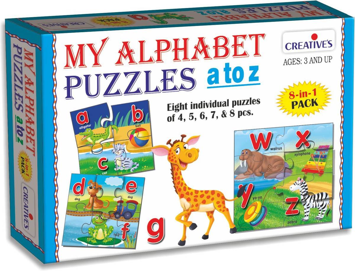 Creatives My Alphabet Puzzles a to z ( 8 in 1 for ages 3 & above)