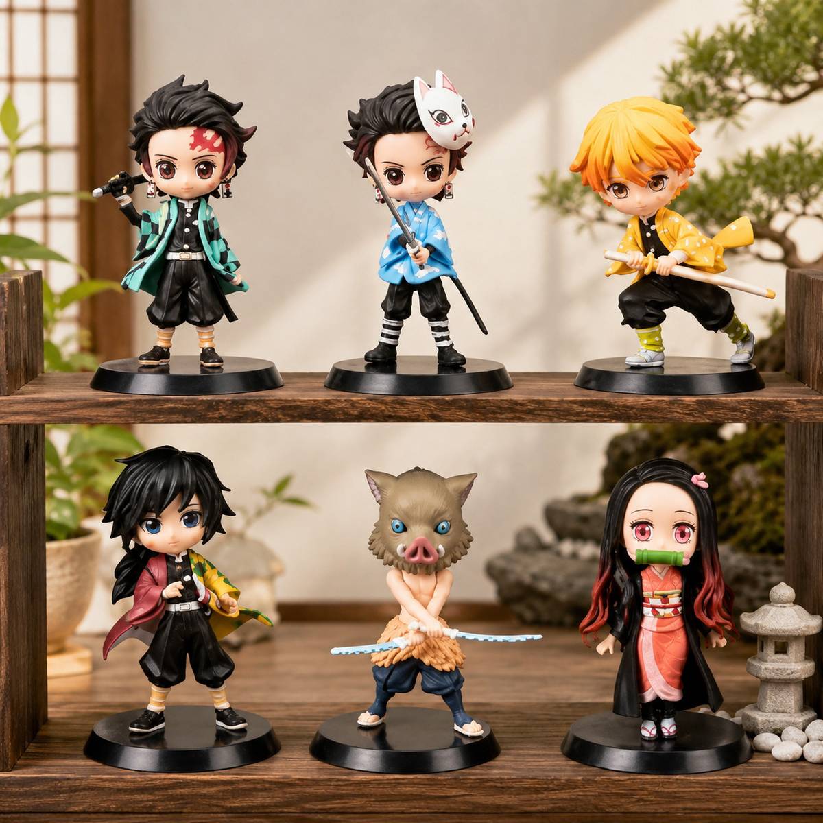 Kiva Enterprise Demon slayer mini action figure set of 6