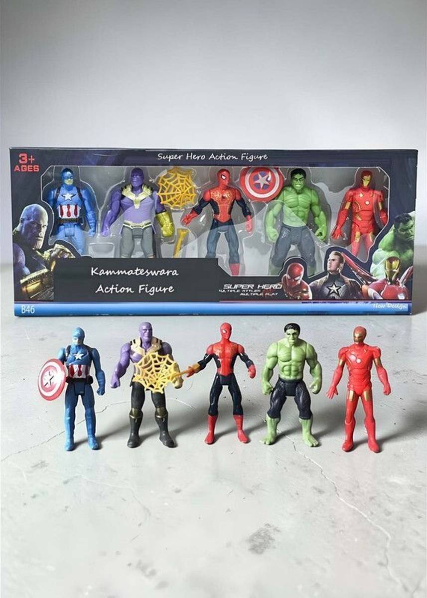 CreatMii 5 Avenger Super Hero Action Figure Toy Set for Kids and Boys_P267