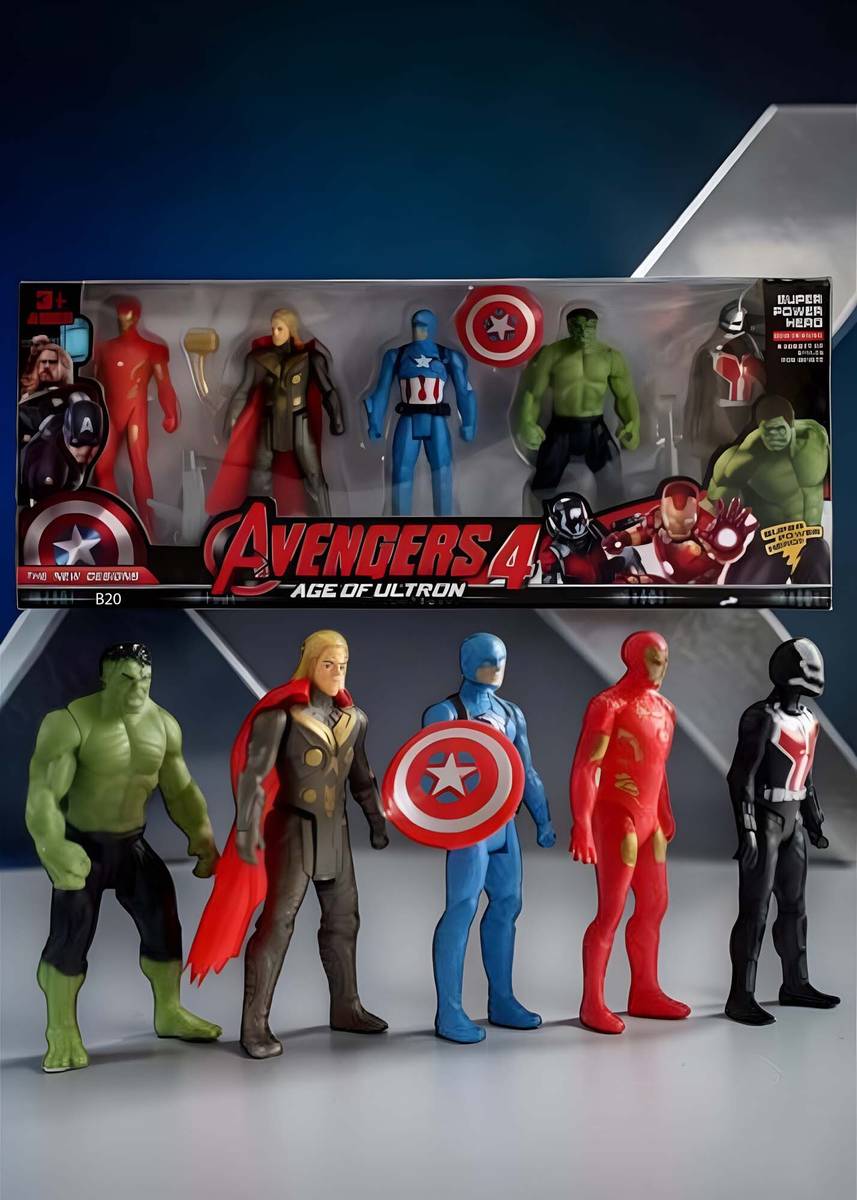 Mahi Zone 5 Avenger Super Hero Action Figure Toy Set for Kids and Boys_P547