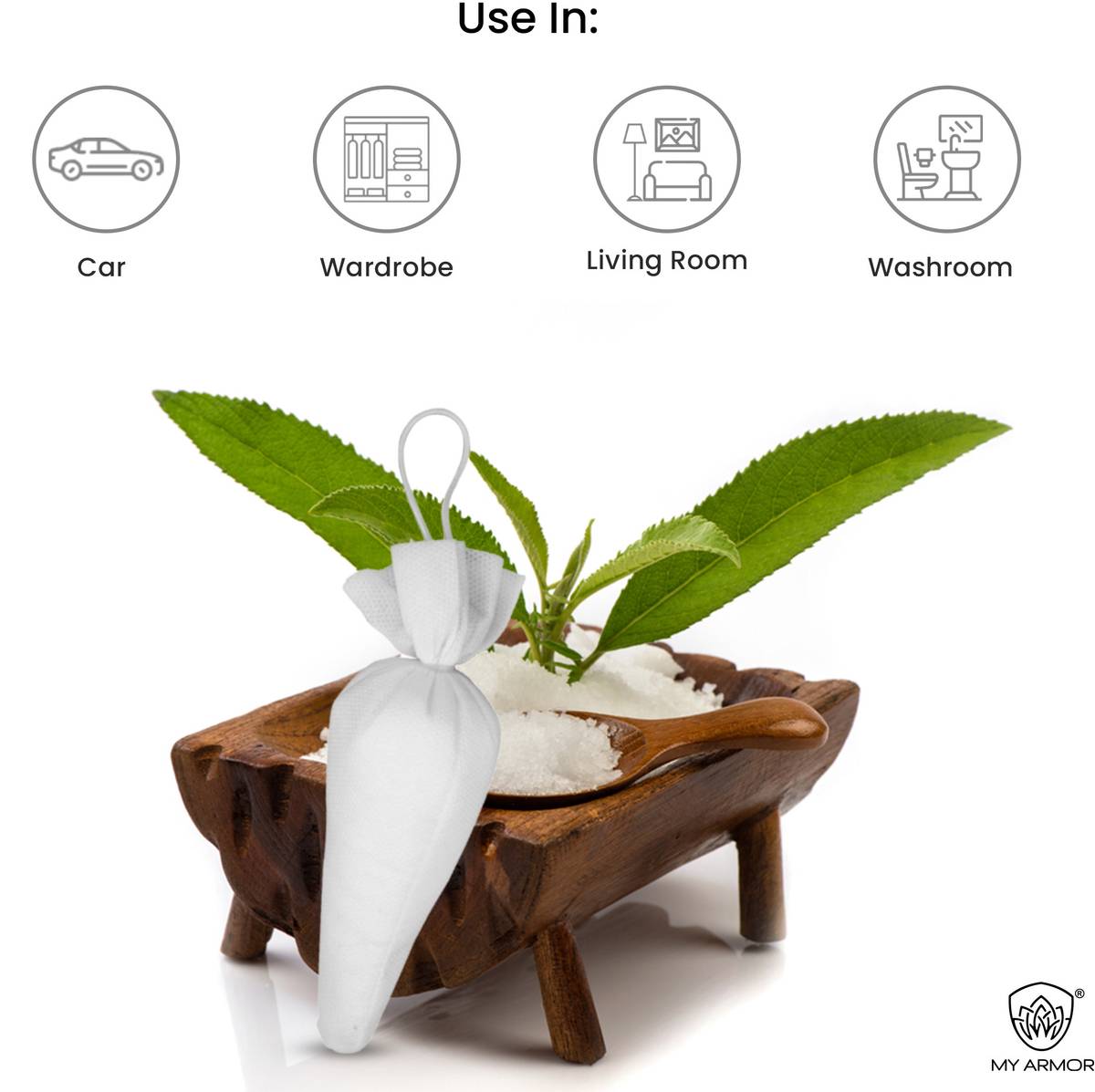 MY ARMOR Pure Camphor Cone for Room, Car and Air Freshener + Mosquito Repellant Portable Car Air Purifier — photo 4