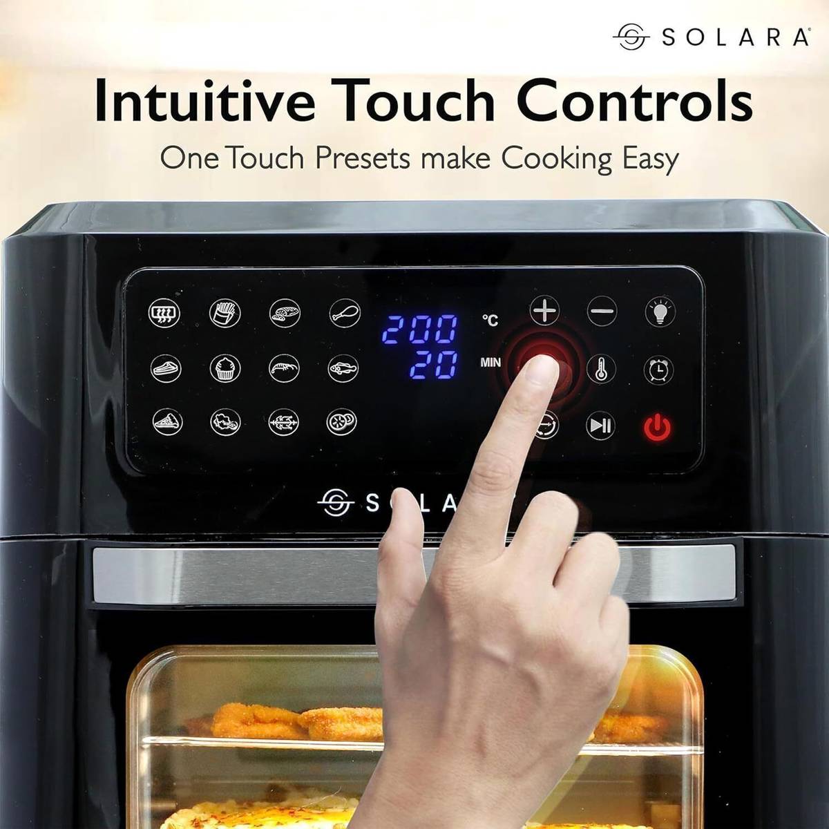 Solara Air Fryer Oven 12L for Home, 360 Rapid Air Circulation with 12 Preset Menus, Air Fryer — photo 3