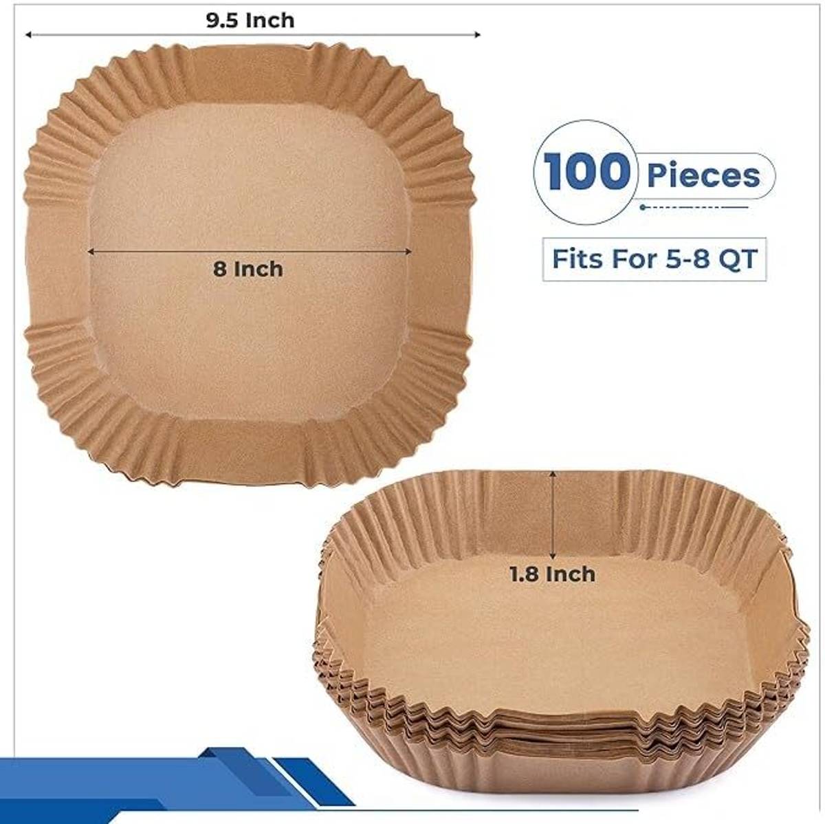 Air Fryer Parchment Paper Liners, 100 PCS Non-Stick Disposable Baking Paper, Air Fryer — photo 5