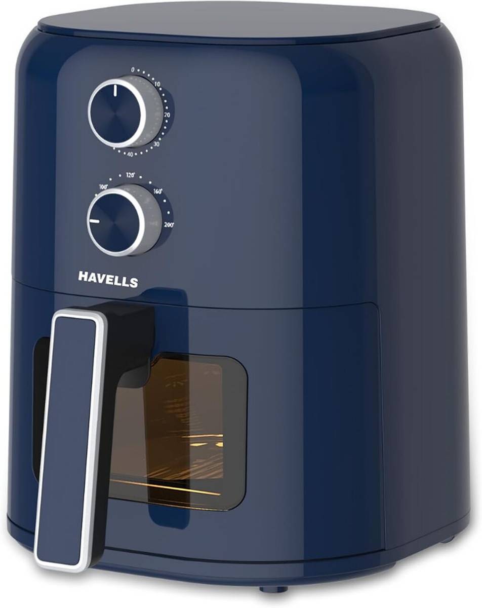 HAVELLS Prolife Brio Air Fryer 4.2 L | Aero Crisp Technology for Air Circulation Aero Crisp Technology for Air Circulation See Through Window Non-Stick Silicon Coated Basket Adjustable Temperature and Time Air Fryer