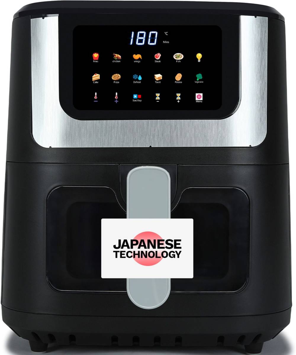 Sansui Kurkura Magic With 85% Less Oil Consumption, Digital Touchscreen with Color Display, 4kV Surge Protection Air Fryer