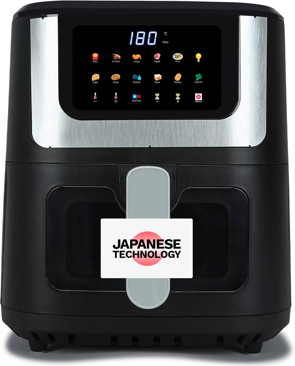 Sansui Kurkura Magic With 85% Less Oil Consumption, Digital Touchscreen with Color Display, 4kV Surge Protection Air Fryer