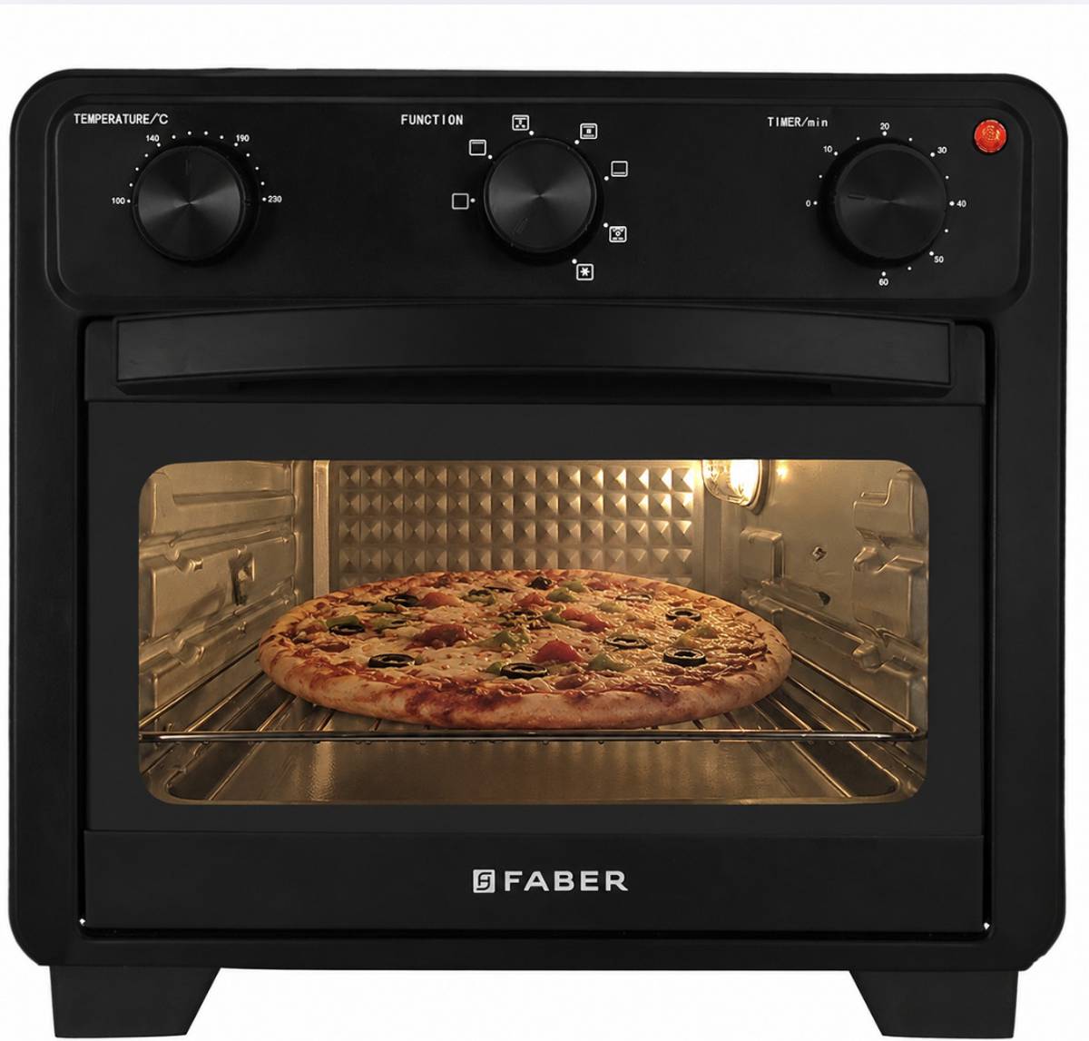 FAO CrispX Pro 24 BK 1500W, 5 Preset Auto Program, 3 Rack Positions Air Fryer