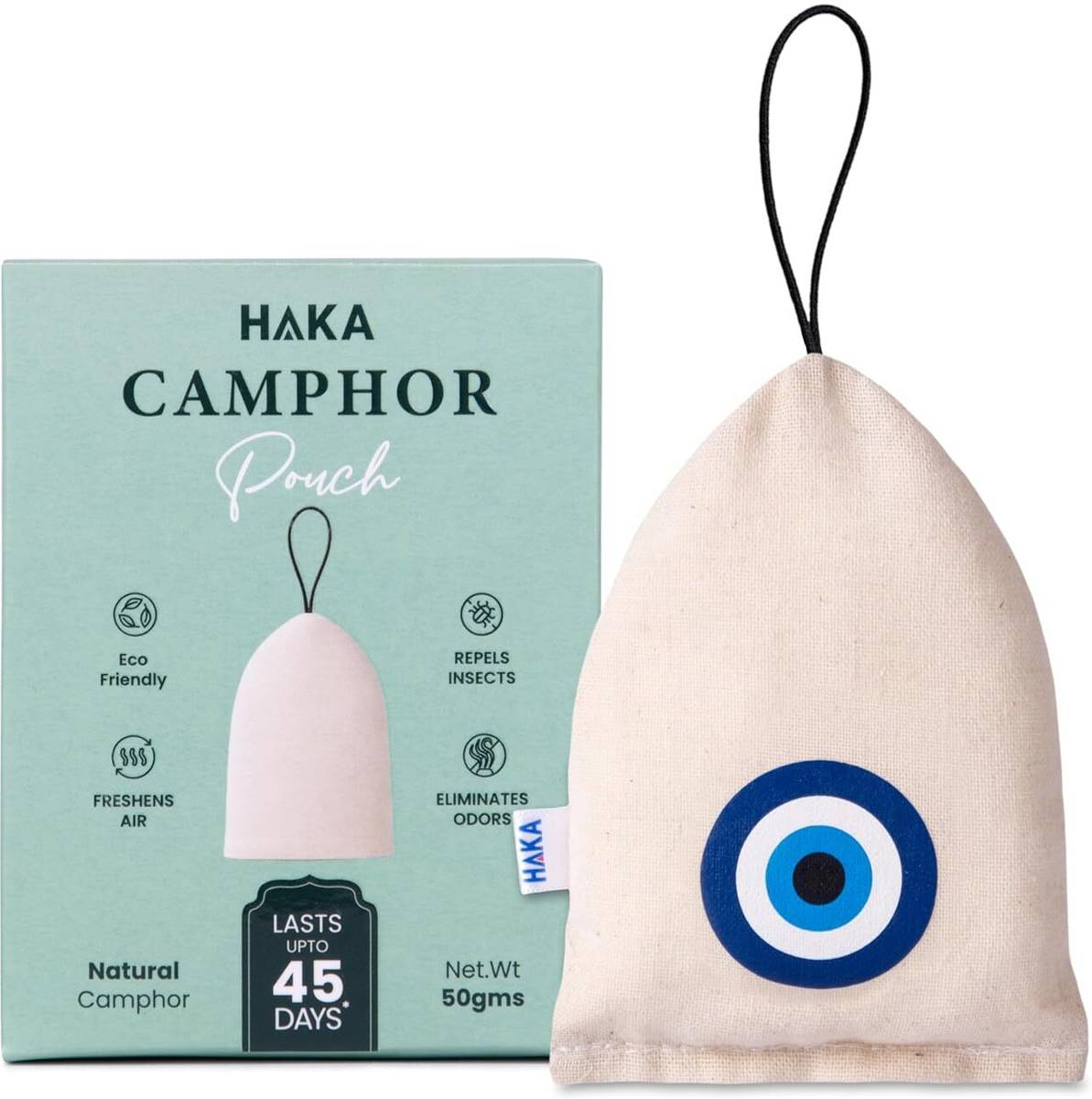 HAKA Natural Camphor Pouch – 100% Pure Camphor Pouch Car Air Purifier