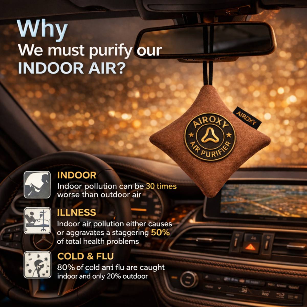 airoxy Silky Brown Car Air Purifier — photo 3