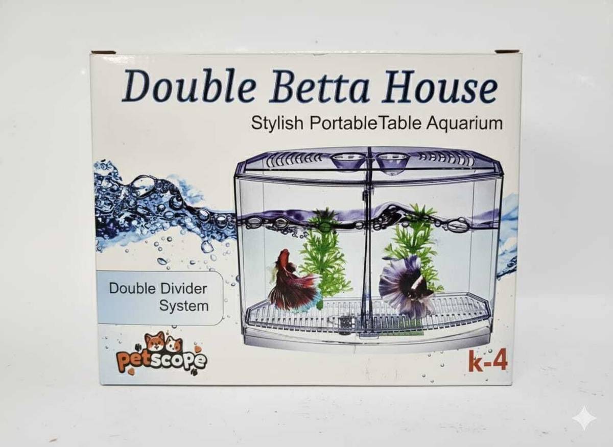 Petscope K4 Double Betta House Rectangle Aquarium Tank — photo 2