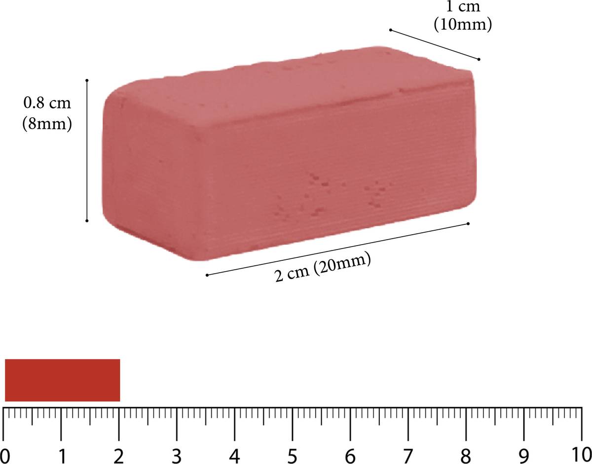 Little Sparrow 100 Miniature Bricks – Mini Bricks, Model Making, Crafts & DIY Projects | Red — photo 2