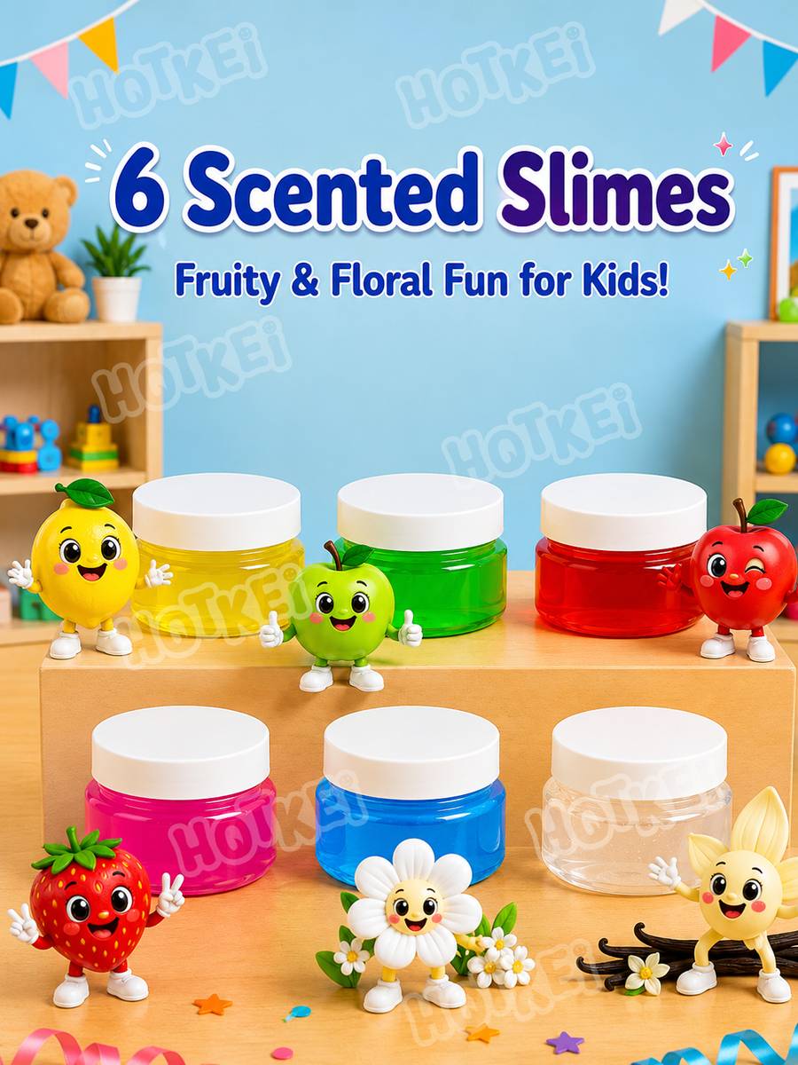 HOTKEI (SET OF 6 Slime) Scented Toy Slime Clay Jelly Set Kit Toys for Kids Boys Girls Multicolor Putty Toy — photo 5