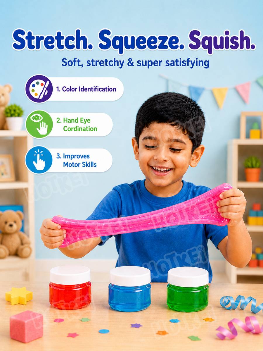 HOTKEI (SET OF 6 Slime) Scented Toy Slime Clay Jelly Set Kit Toys for Kids Boys Girls Multicolor Putty Toy — photo 3