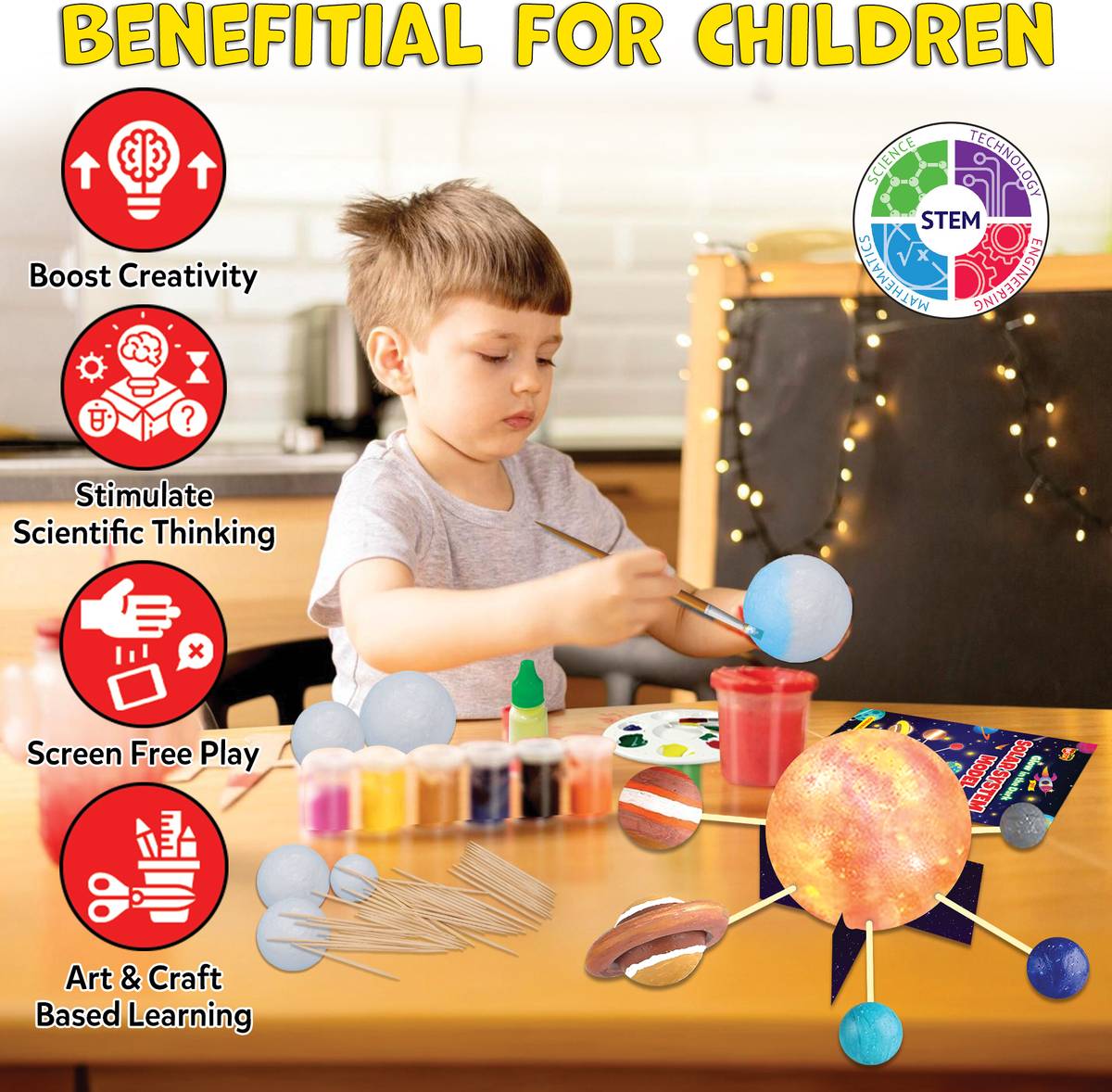 ATOM TOYS DIY Solar System Project Kit for Kids School iProjects - Educational Solar Model — photo 5