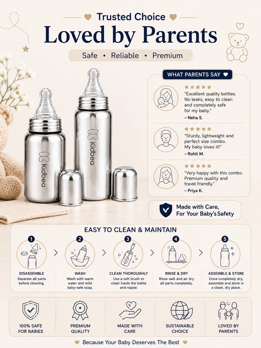 Kidbea Premium Baby Bottle Combo 150ml & 250ml - 400 ml — photo 4