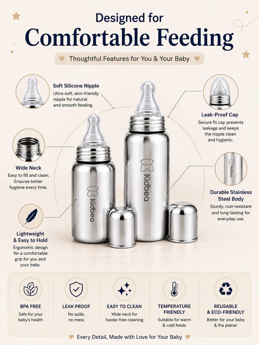 Kidbea Premium Baby Bottle Combo 150ml & 250ml - 400 ml — photo 3