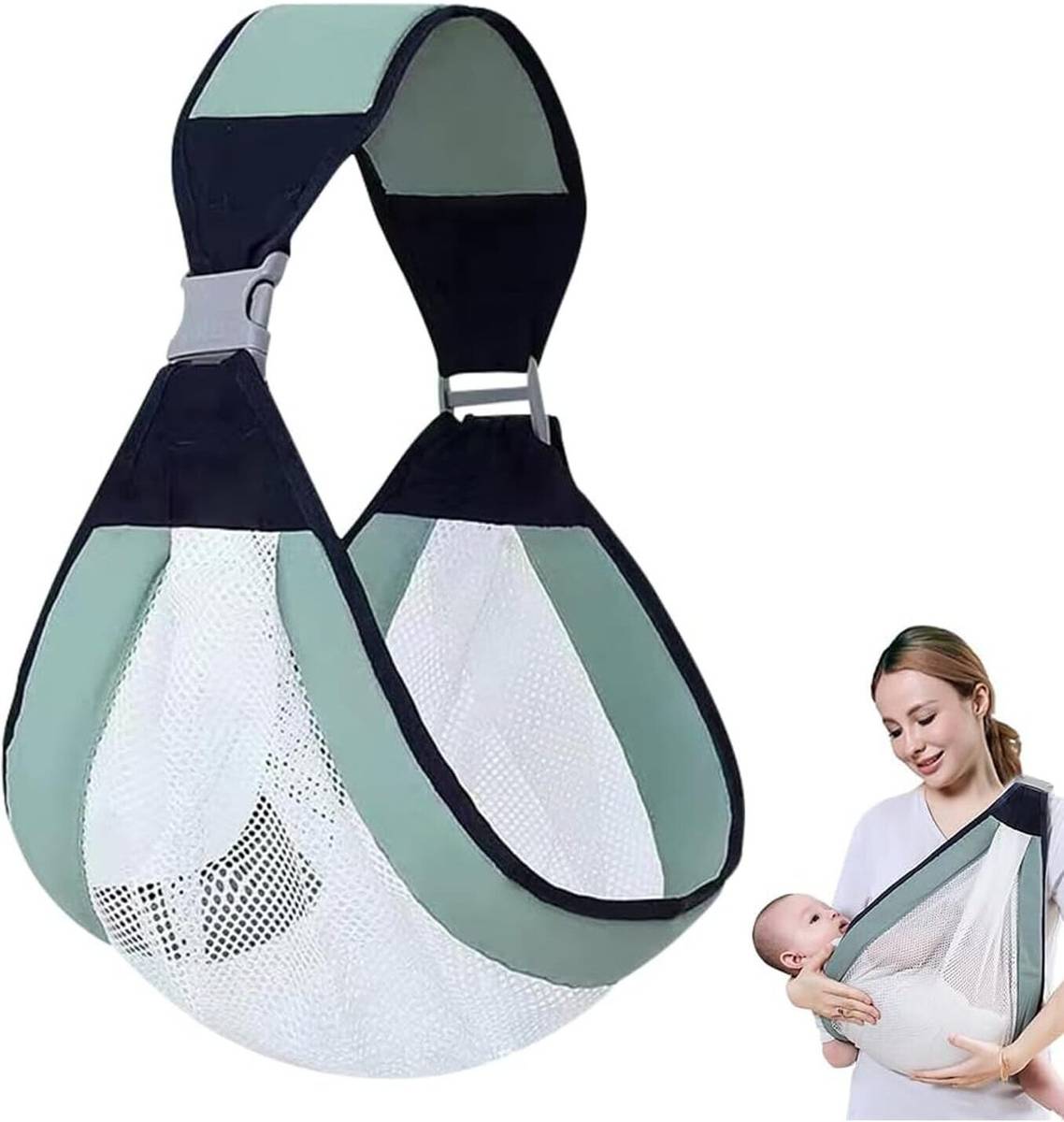 dommystar Baby Sling GREEN Baby Cuddler