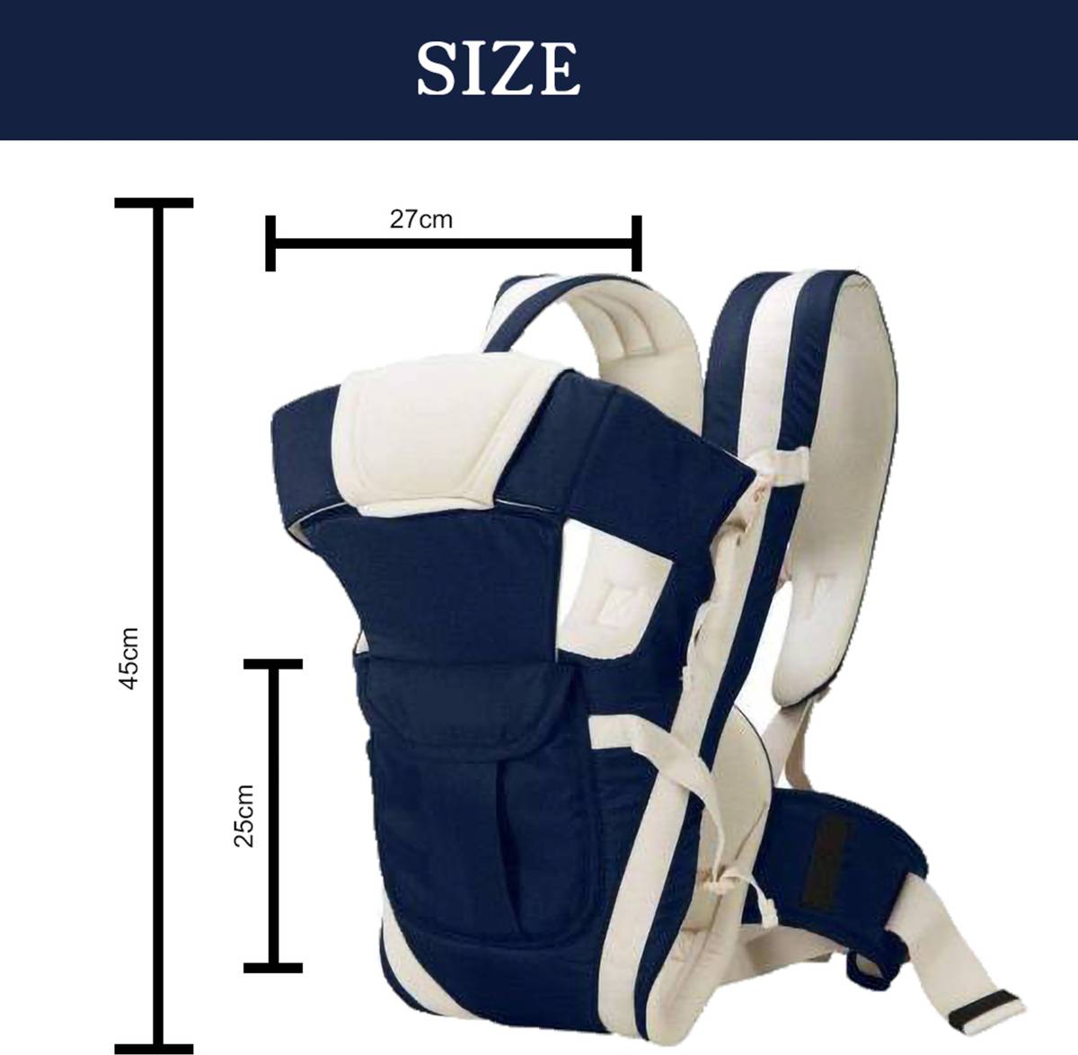 Cutieful High Quality Bag with Strong Belt 4 in 1 Position Baby Carrier — photo 4