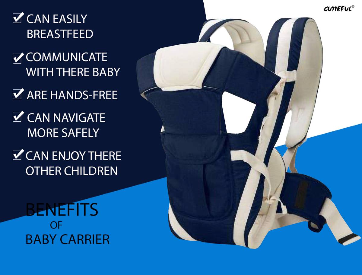 Cutieful High Quality Bag with Strong Belt 4 in 1 Position Baby Carrier — photo 3
