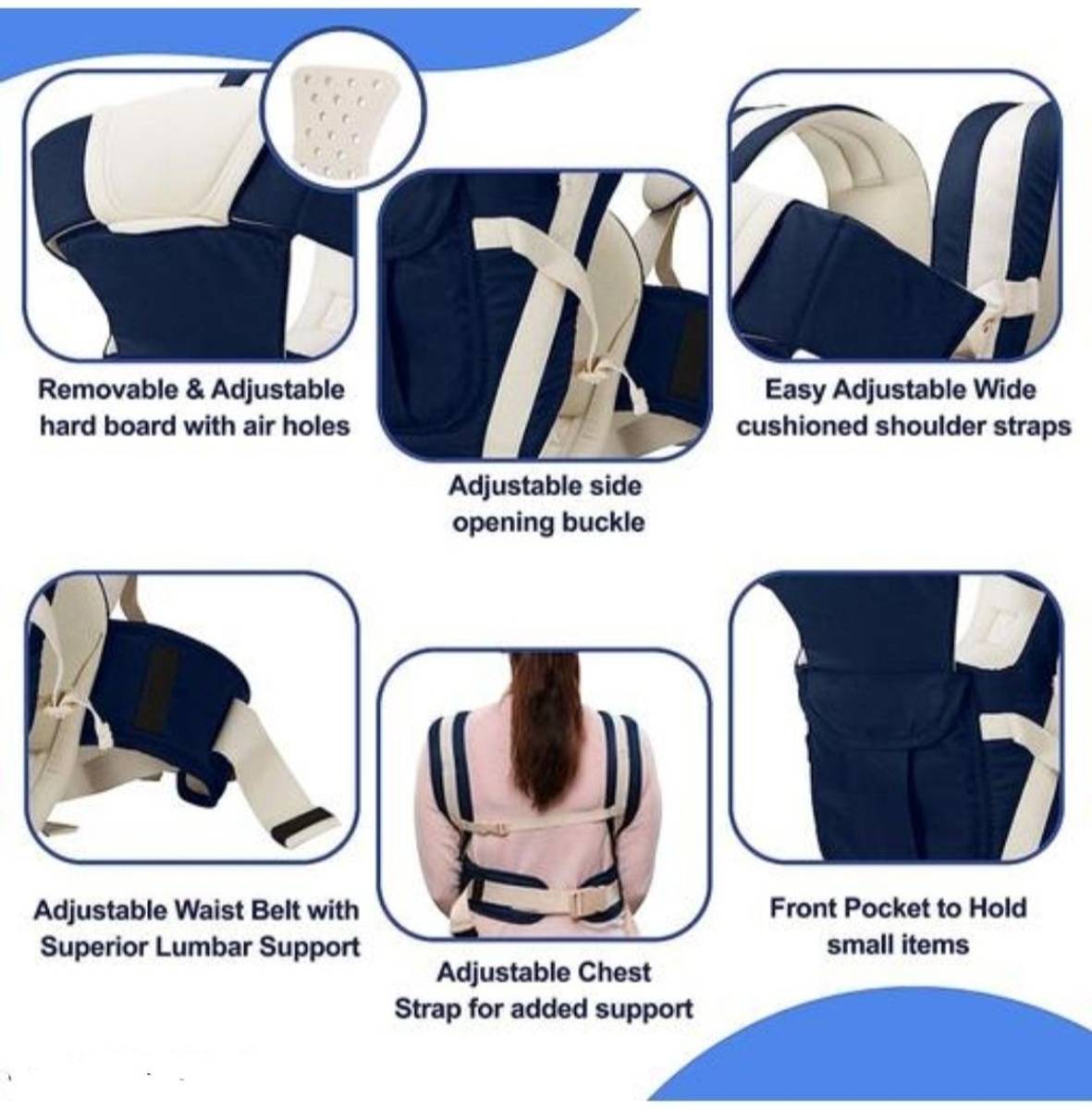 V N INTERNATIONAL High Quality Baby Carrier 4 In Position With Safety belt /Head Support Baby Carrier — photo 3