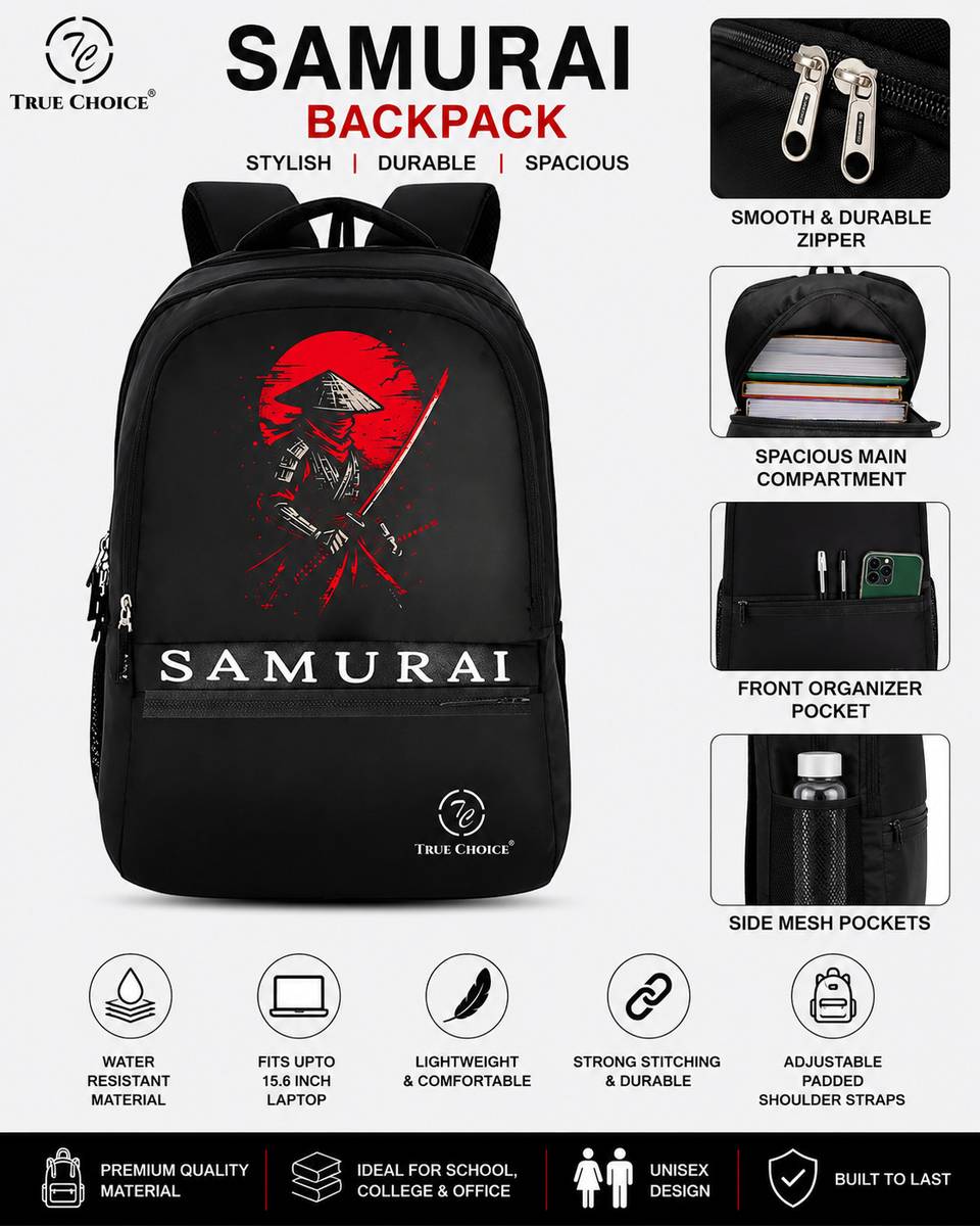 R Bundela Store samurai backpack 27 L Laptop Backpack — photo 3