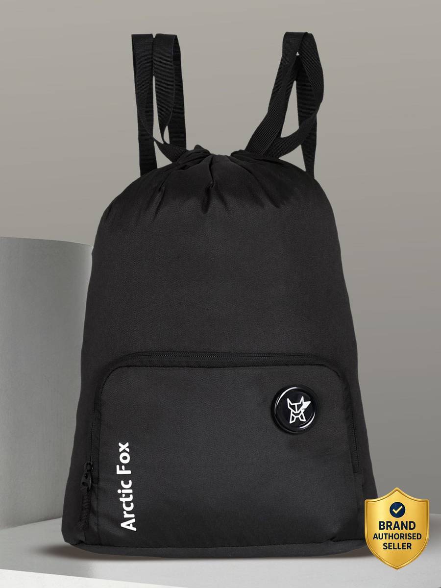 Arctic Fox Black Drawstring Bag 15 L Backpack