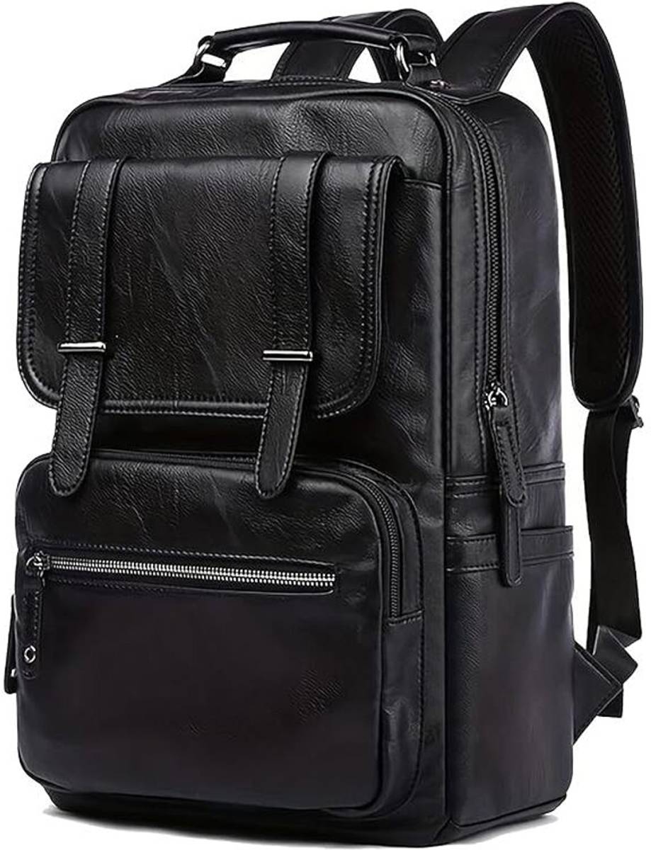 FUR JADEN Vegan Leather Stylish 15.6 Inch 20 L Laptop Backpack
