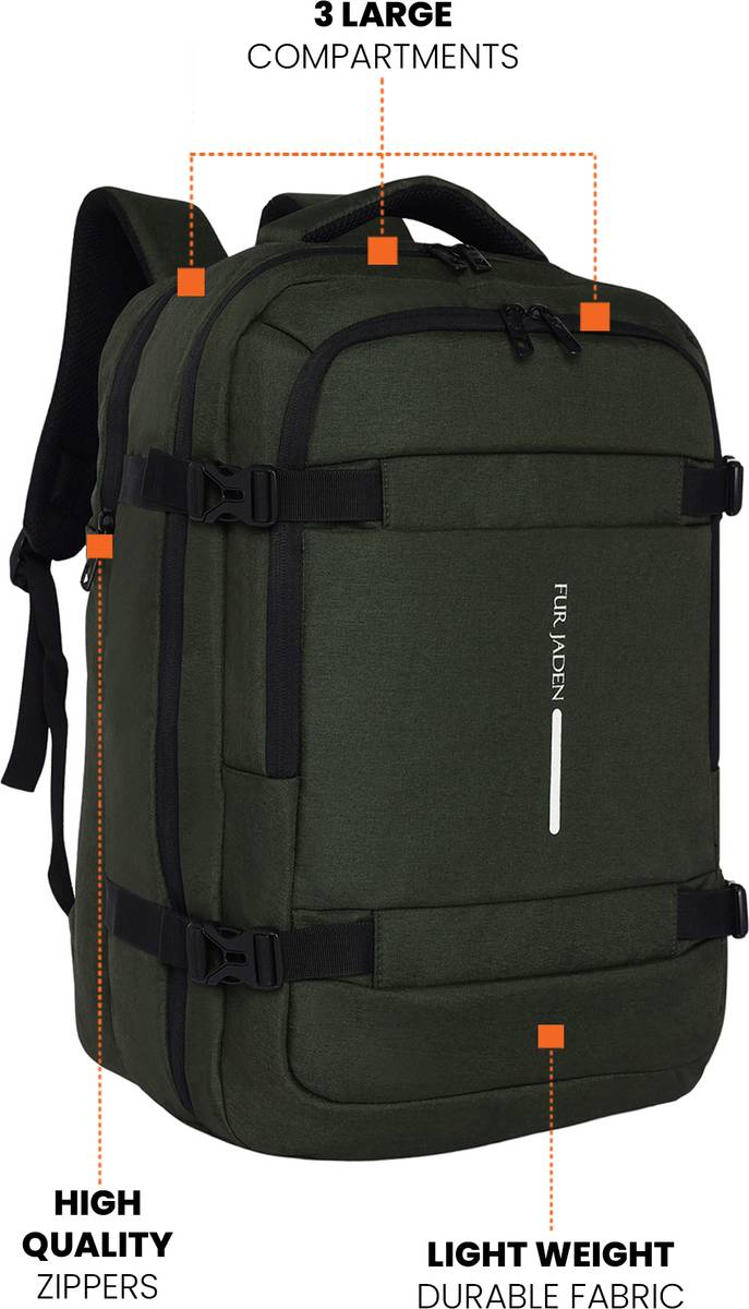 FUR JADEN Travel Weekender 3 Compartment Bag with 15.6 Inch Laptop Compartment 38 L Laptop Backpack — photo 4
