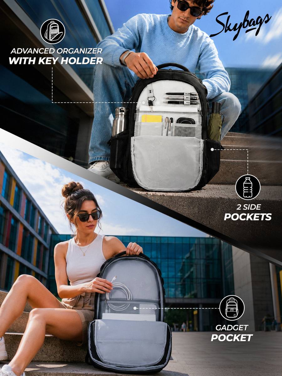 SKYBAGS Cipher 16 Inch Compatible with 3 Compartments, Rain Cover and Jacket Holder 32 L Laptop Backpack — photo 4