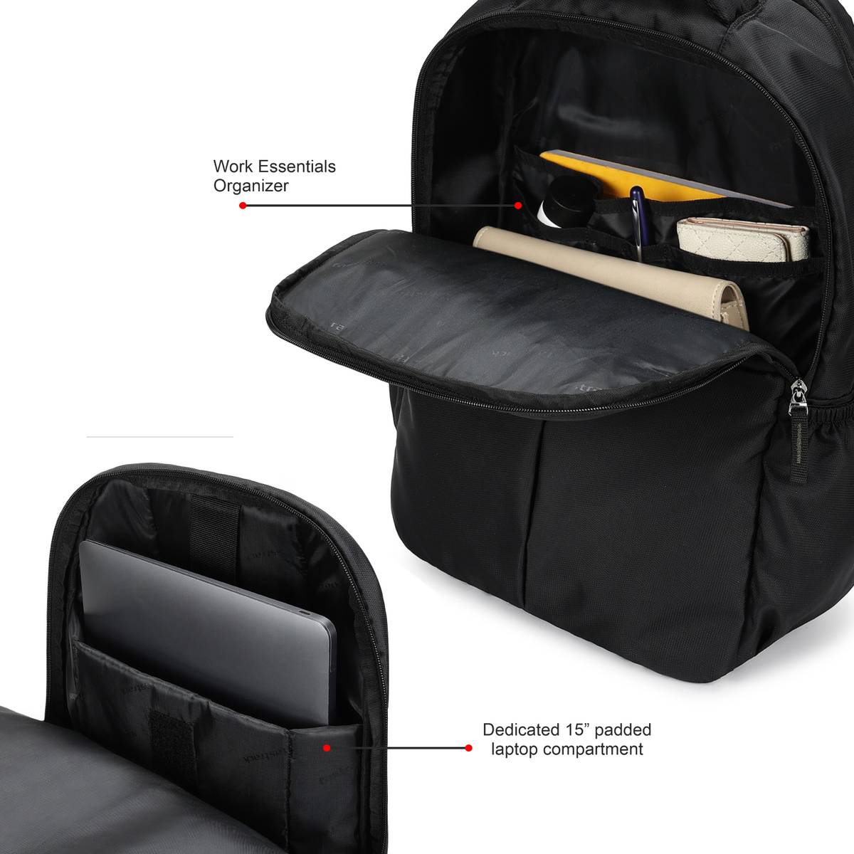 Fastrack Unisex Twinzip Laptop Backpack with 15"LaptopSleeve 23 L Laptop Backpack — photo 2