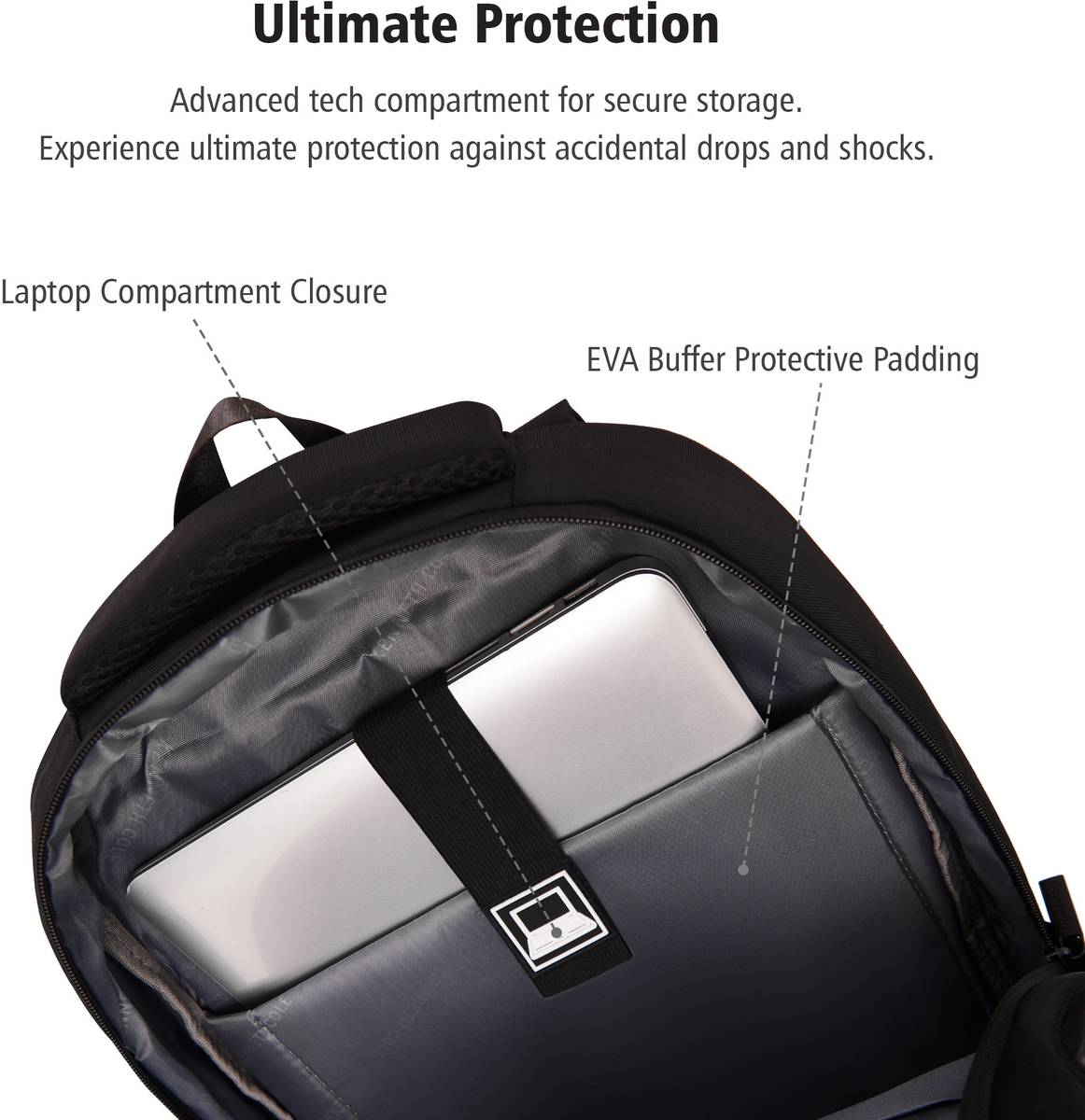 Kenneth Cole Business Laptop Backpack, Stylish Design Unisex Bag with USB Charging Port 20 L Laptop Backpack — photo 4