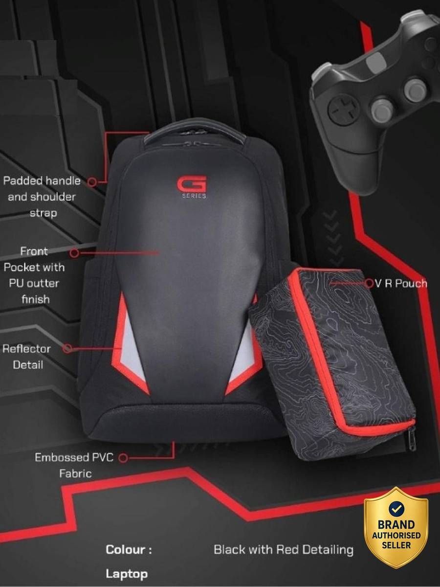 DELL G Series Black Backpack with Red Detailing 25 L Laptop Backpack