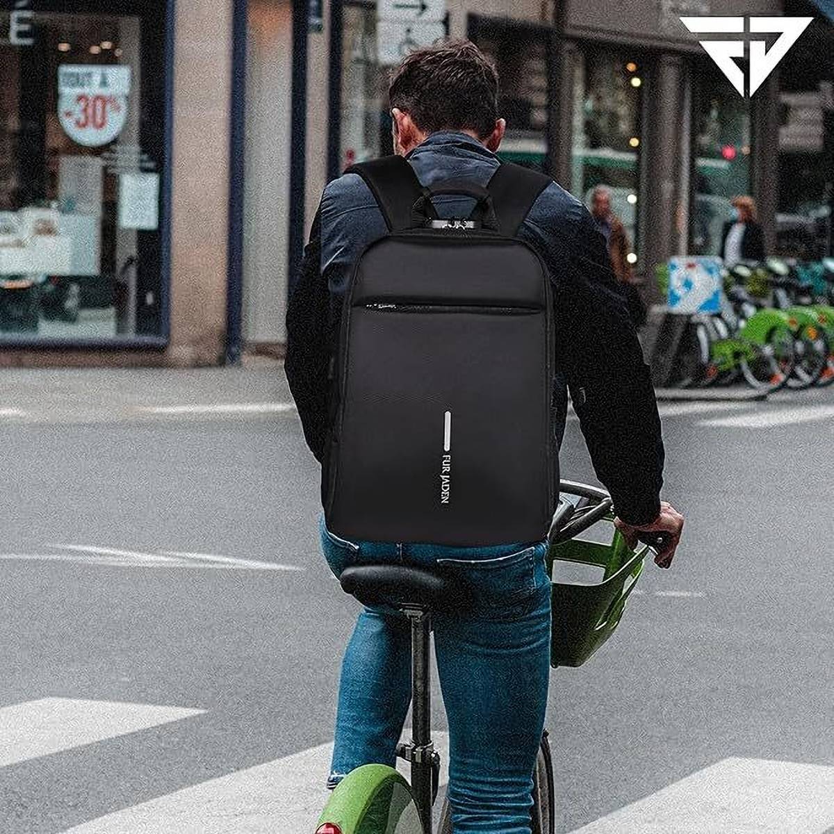 FUR JADEN With Anti Theft Number Lock and USB Charging for Men Women 22 L Laptop Backpack — photo 4
