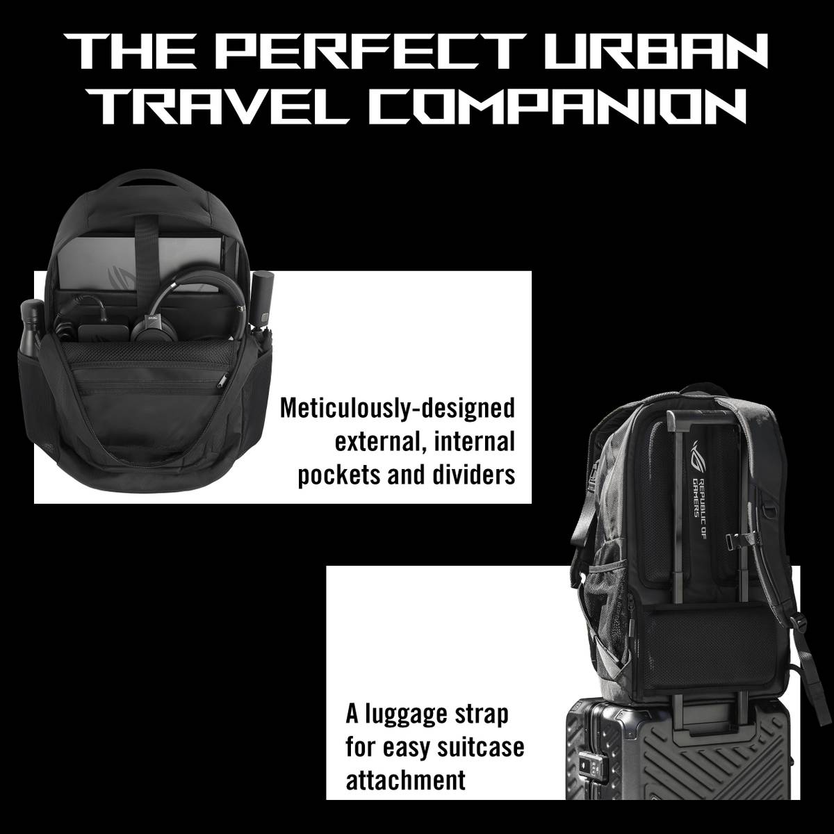 ASUS Gaming, ROG Ranger BP2800, Water Resistance, Luggage strap, for 18" laptop 35 L Laptop Backpack — photo 3