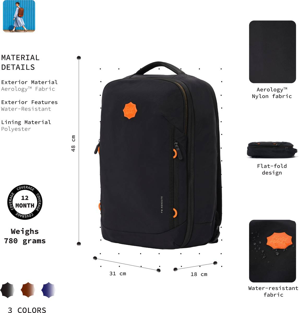 REROUTE BACKPACK 35 L Laptop Backpack — photo 4