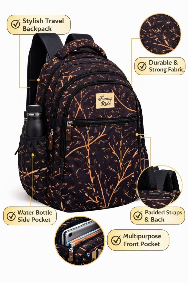 HINEX BAGS Casual Travel Backpack for Boys & Girls | Lightweight School College Bag Stylish 30 L Laptop Backpack — photo 3