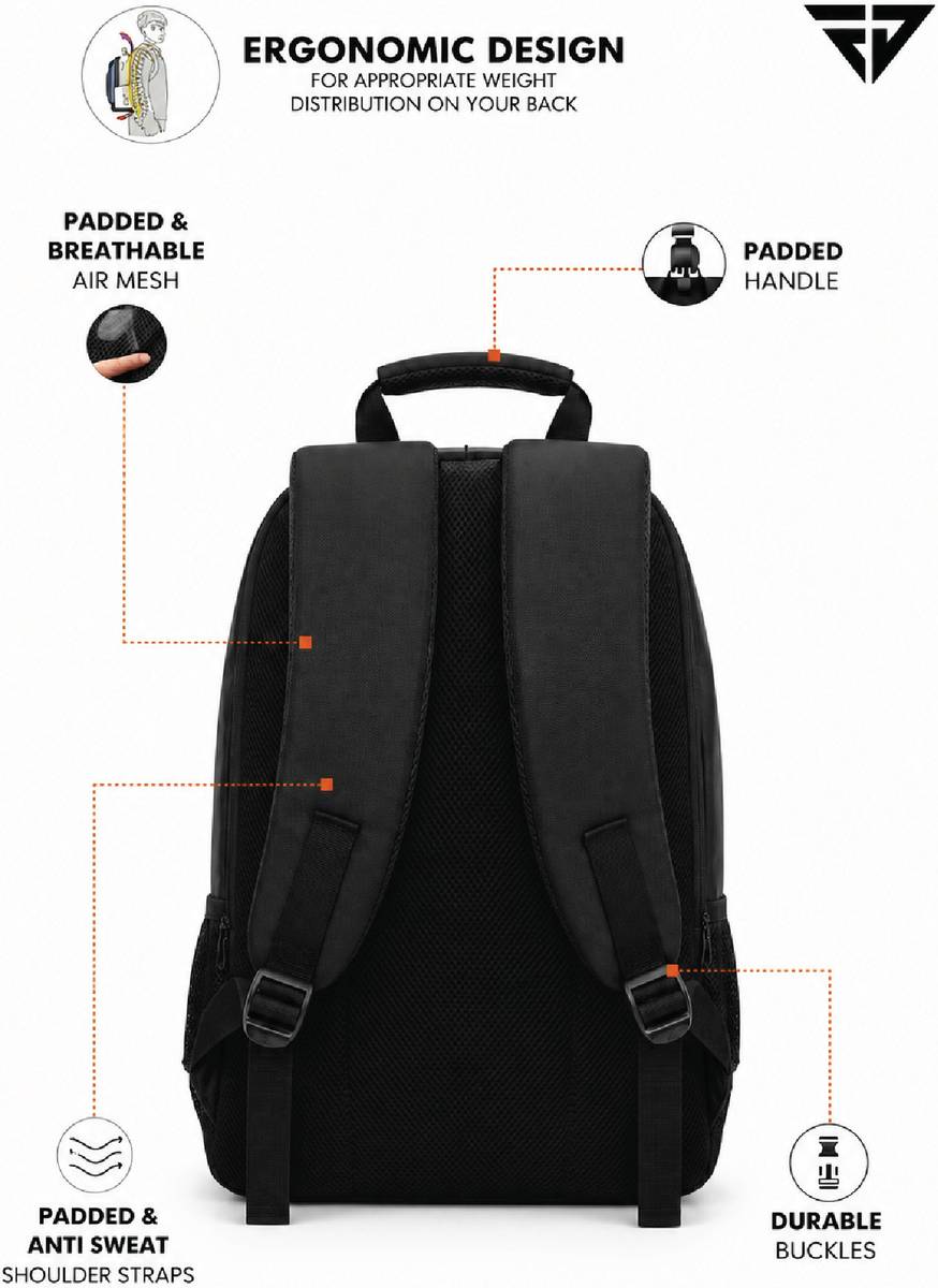 FUR JADEN 15.6 Inch With Anti Theft Number Lock 25 L Laptop Backpack — photo 4