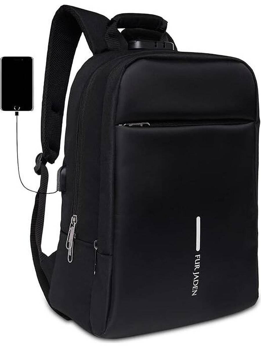 FUR JADEN With Anti Theft Number Lock and USB Charging for Men Women 22 L Laptop Backpack