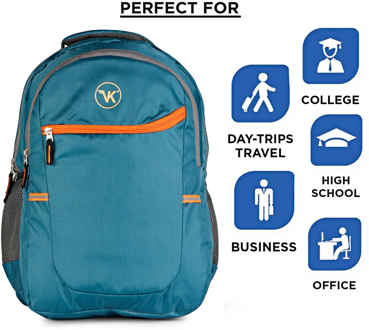 VK Fashions Unisex Spacious Thunder 35 L Laptop Backpack — photo 3